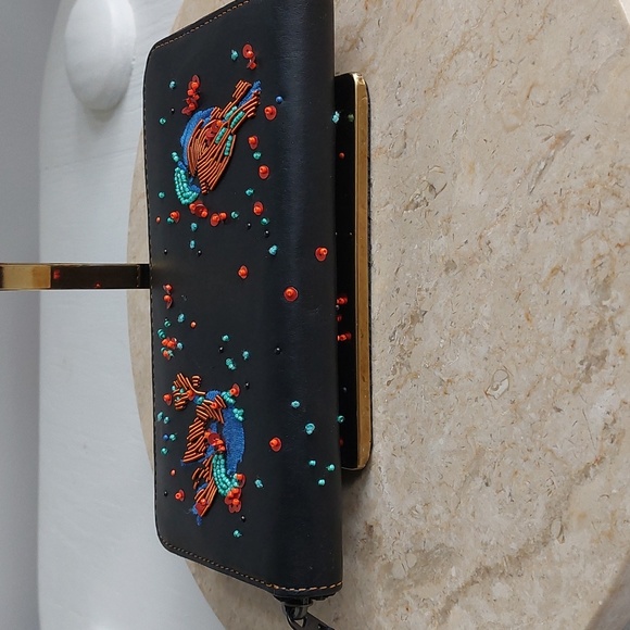 1941 Coach Glovetanned  lined rare leather  wallet NWT  wristlet Meadowlark - Picture 10 of 16